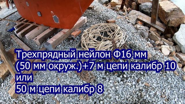 Якорное устройство 40-футовой парусной яхты. Конструкция якоря, якорный канат, брашпиль. смотреть онлайн