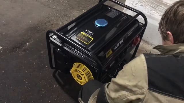 Генератор Huter DY8000LX-3 - бензиновый, трехфазный, запуск, тест, обзор, в Красноярске смотреть онлайн