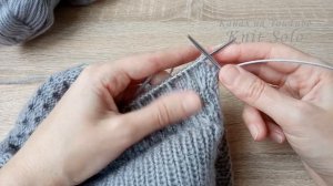 Узор спицами по кругу. Knit Solo