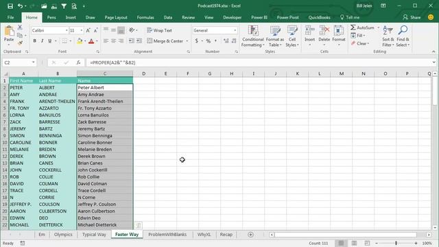 Excel - Double-Click Fill Handle To Copy Formulas For A Whole Column In Excel - Episode 1974 смотреть онлайн