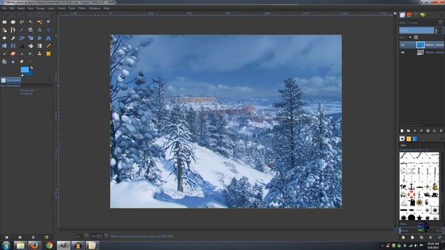 Adding Snow | GIMP Tutorial смотреть онлайн