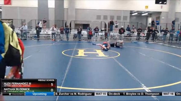 Middle School 97 Nathan Blodnick Lil Copperhead Wrestling Club Vs Alex Fernandez Iii Victory Wrest
