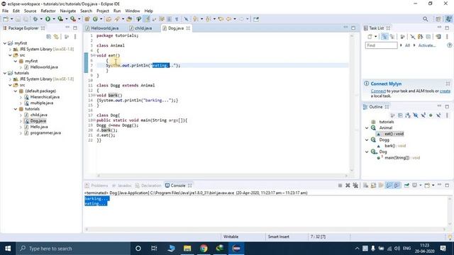 JAVA Inheritance with live example, Prof swapnil s. chaudhari JAVA DEMO смотреть онлайн