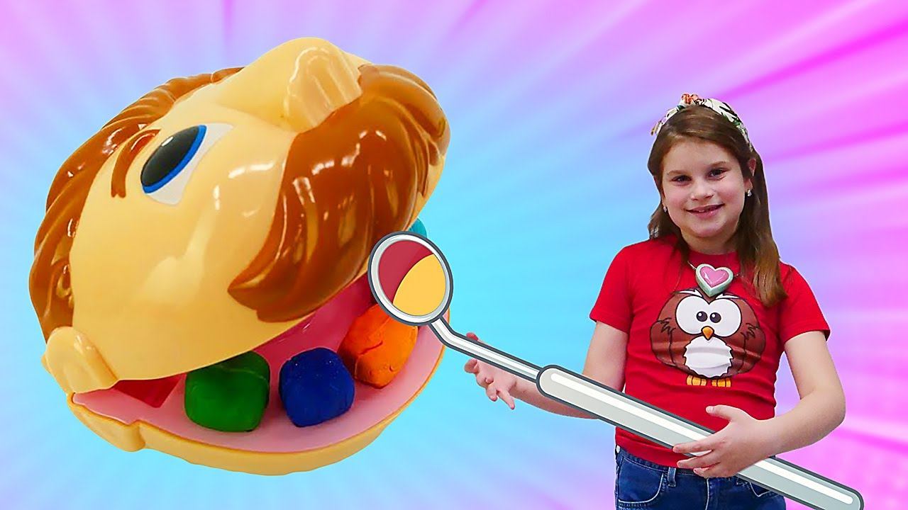 Видео для детей - Мистер зубастик play doh и принцесса Сина - Играем в стоматолога Плей До смотреть онлайн