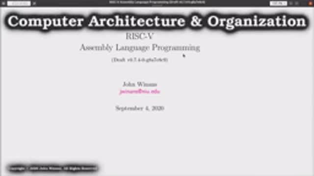 Introduction To RISC-V And The RV32I Instructions.
Введение в RISC-V и инструкции RV32I.