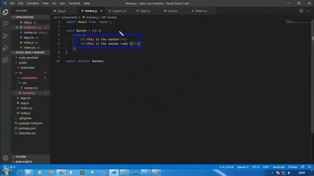 React Js for beginners|Static Website Part 1:-Navigation bar смотреть онлайн