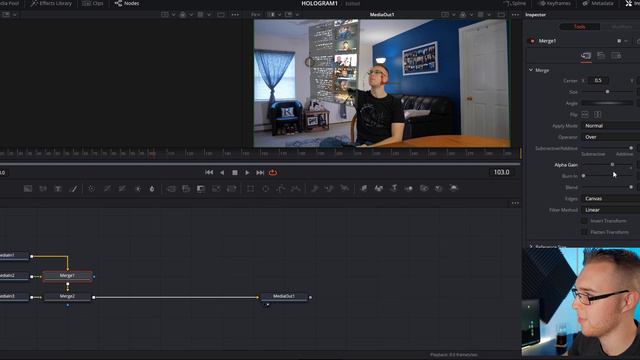 How to Make a HOLOGRAM EFFECT In Davinci Resolve 16 - EASY Hologram Tutorial смотреть онлайн