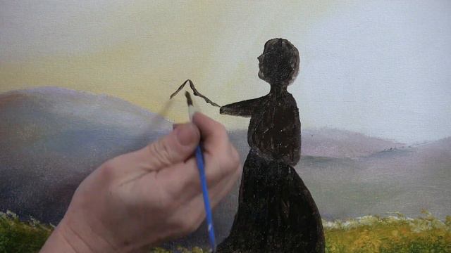 TIME LAPSE - Learn How to Paint CATCHING FALL LEAVES with Acrylic - Step by Step Landscape Tutorial смотреть онлайн