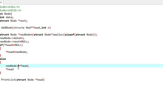 Insert node at the begnning of Linked list C Program смотреть онлайн