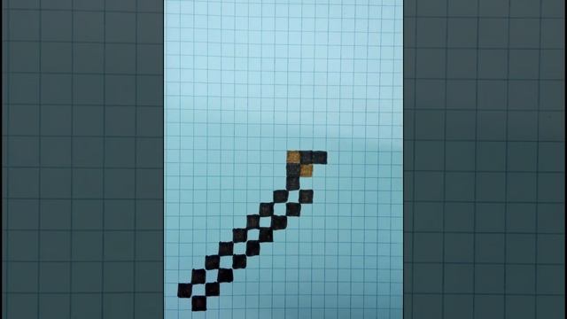 Как нарисовать алмазную мотыгу из Майнкрафта? смотреть онлайн