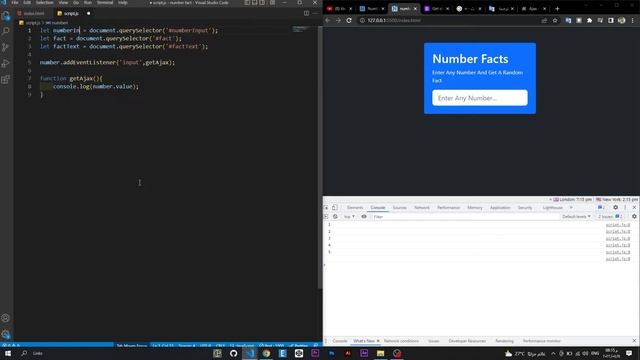JS Number Fact App . Ajax смотреть онлайн