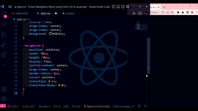 9 Dots Navigation Menu using Html CSS & Javascript смотреть онлайн