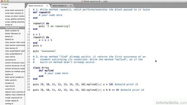 Ruby On Rails Tutorial | Iterators And Blocks - Exercise Review смотреть онлайн