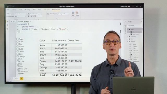 CALCULATE in DAX #04: Add table filter (and difference with column filters) смотреть онлайн