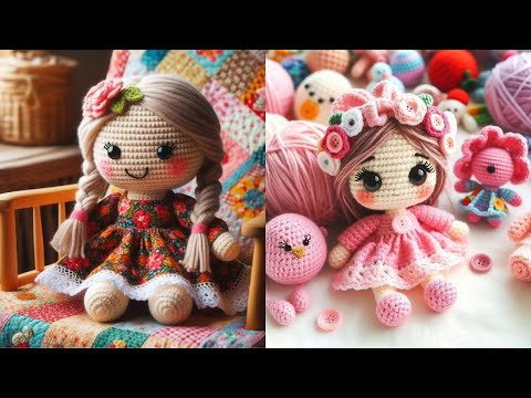 The Most Beautiful Crochet Dolls You Will See Today(sharing Ideas)❤💯 #crochet #crochetdolls #cute