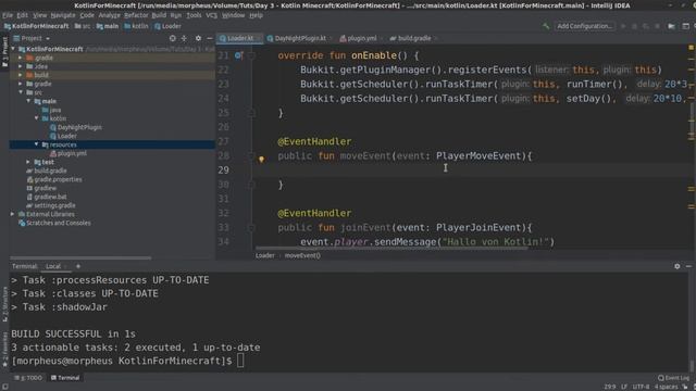 Minecraft Plugins mit Kotlin schreiben Tutorial #10 - Blöcke verändern смотреть онлайн