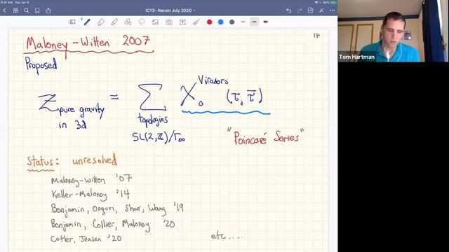 Holographic duality for averaged free CFTs - Tom Hartman смотреть онлайн