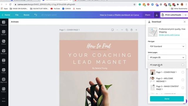 How to Create a fillable, interactive PDF workbook || Canva Tutorials смотреть онлайн