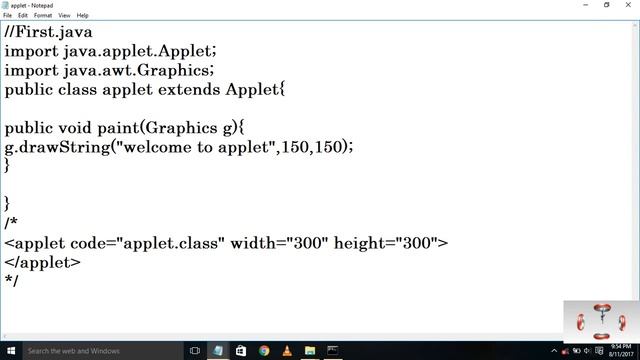 how to run java and java applet program in CMD|Using notepad| windows 10/8/7 смотреть онлайн