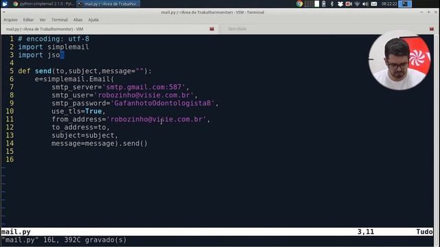 Visie: Enviando emails com python смотреть онлайн