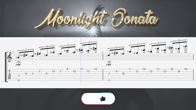 Beethoven - Moonlight Sonata Guitar TAB Tutorial смотреть онлайн