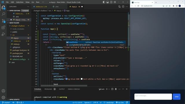 Build your Own ChatGPT AI in React and Tailwind | OpenAI, Machine Learning смотреть онлайн