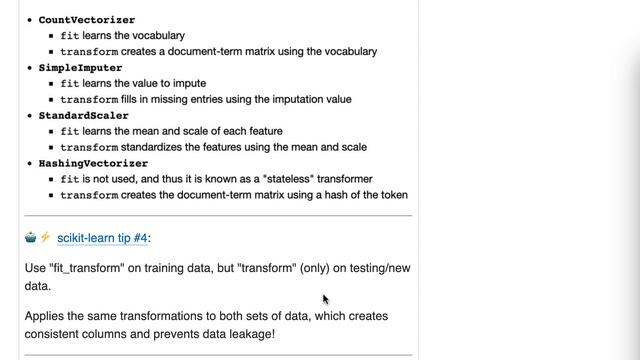 Use "fit_transform" on training data, but "transform" (only) on testing/new data смотреть онлайн