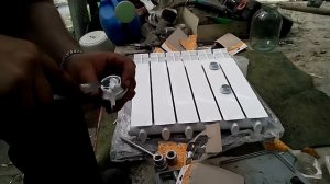 Алюминиевый радиатор отопления, сборка перед установкой