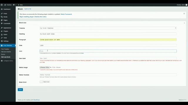 Installation First Responsive Wordpress Timeline Plugin смотреть онлайн