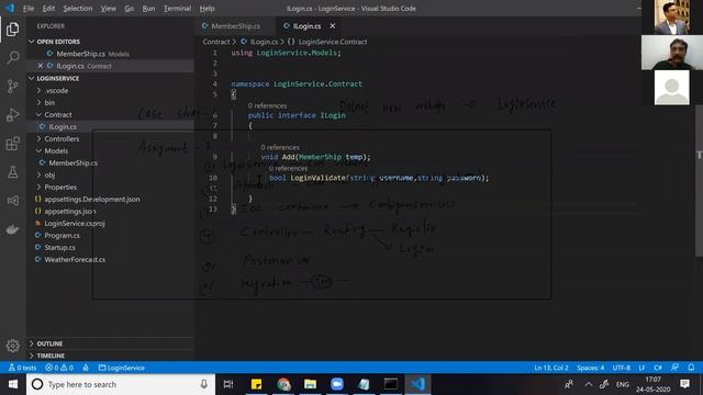 Login Services in core web api - Part1 смотреть онлайн