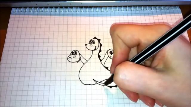 Простые рисунки #92 Змей Горыныч = смотреть онлайн