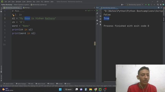 Membership Operator || Operators in Python || Python Programming for Beginners | Python Full Cours смотреть онлайн