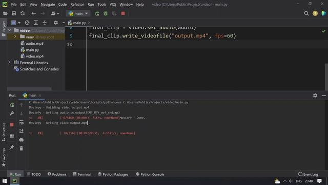 Adding Background Music to your Video using Python MoviePy - Audio and Video Length are Same смотреть онлайн