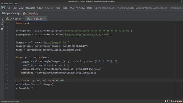 ? COMO ANALISAR IMAGENS USANDO PYTHON E OPENCV - PYCHARM PARTE 3 (DETECÇÃO DE OLHOS) смотреть онлайн