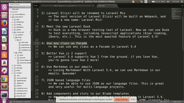 Laravel5.4 new features смотреть онлайн