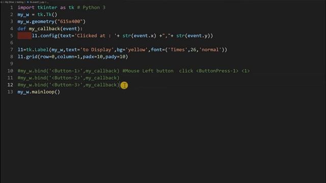 Tkinter binding Mouse button wheel and movement events capturing and triggering callback functions смотреть онлайн