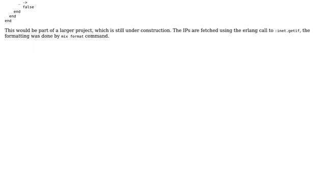 Retrieving first non-private ip for local system in elixir смотреть онлайн