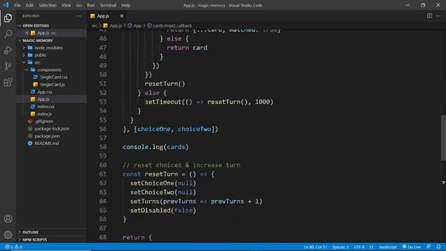 Build a Memory Game with React #10 - Disabling Card Selections смотреть онлайн