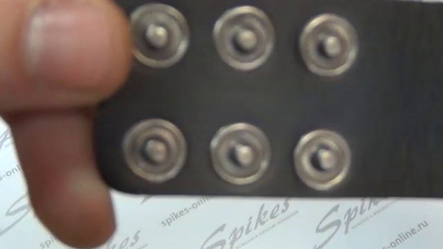 Браслет с тремя королевскими щитами и клепками BR-000186