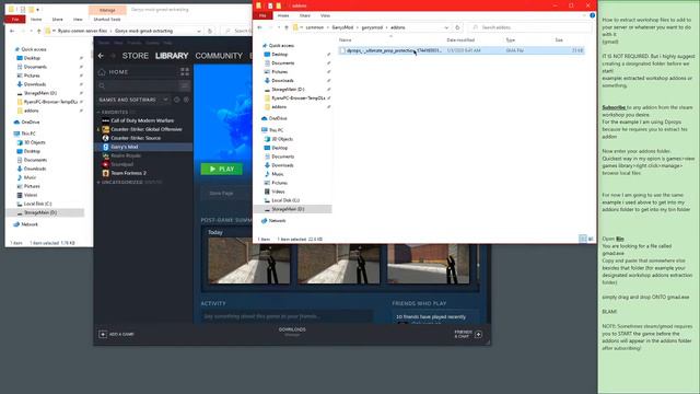 2020 How to extract workshop addons - Garry's Mod смотреть онлайн