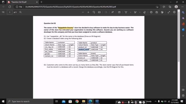 Java Institute - DBMS 1 - Questions - Set 03 смотреть онлайн
