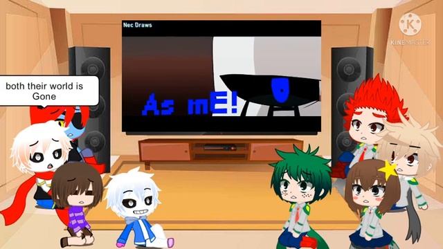 Undertale + BNHA react to ERROR404 VS FATALERROR!SANS (Req) смотреть онлайн