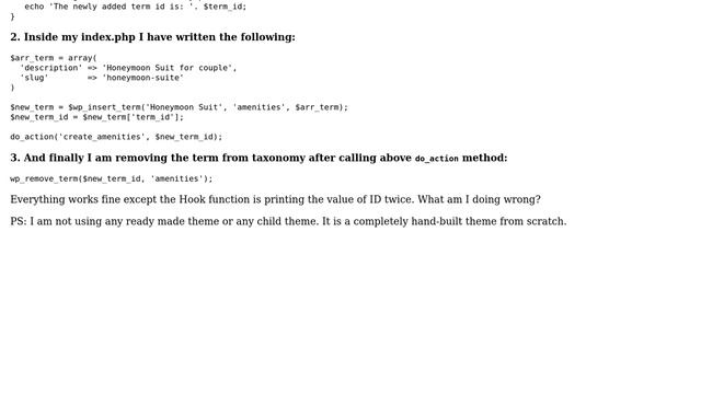 Wordpress: Hook function prints output twice смотреть онлайн