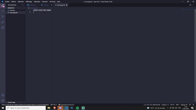 HOW TO MAKE SPAM BOT (7 lines only) смотреть онлайн