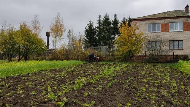 Минитрактор вспашка сидерат смотреть онлайн