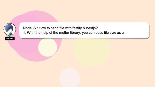 NodeJS : How to send file with fastify & nestjs? смотреть онлайн