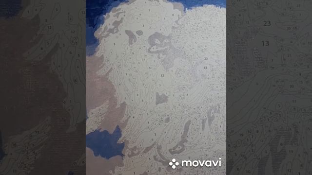 Рисование по номерам " Ангел с птичками в облаках" смотреть онлайн