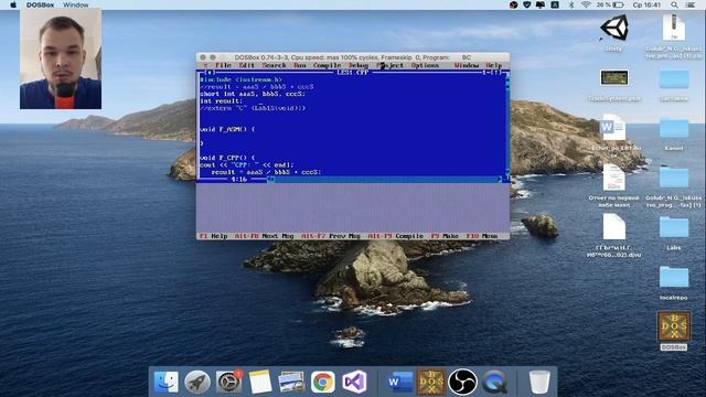 Assembler. Команды mov, add, sub, div, mul [#3] смотреть онлайн
