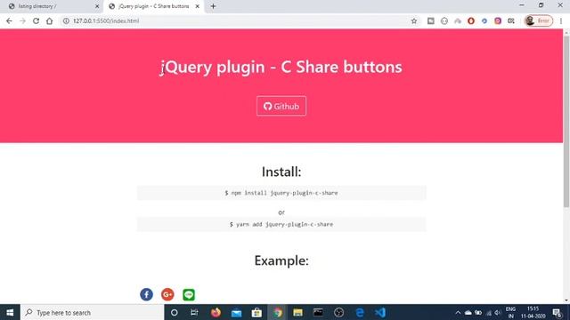 jQuery Javascript C Share Social Sharing Buttons Embed on Your Website Full Example смотреть онлайн