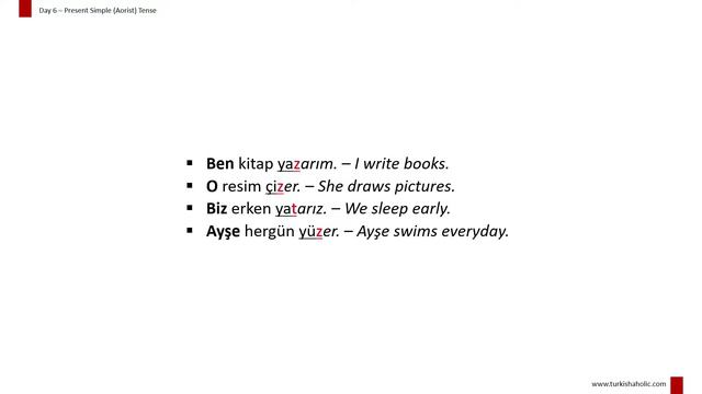 Turkish Aorist Tense (Present Simple Tense) - Learn Turkish смотреть онлайн